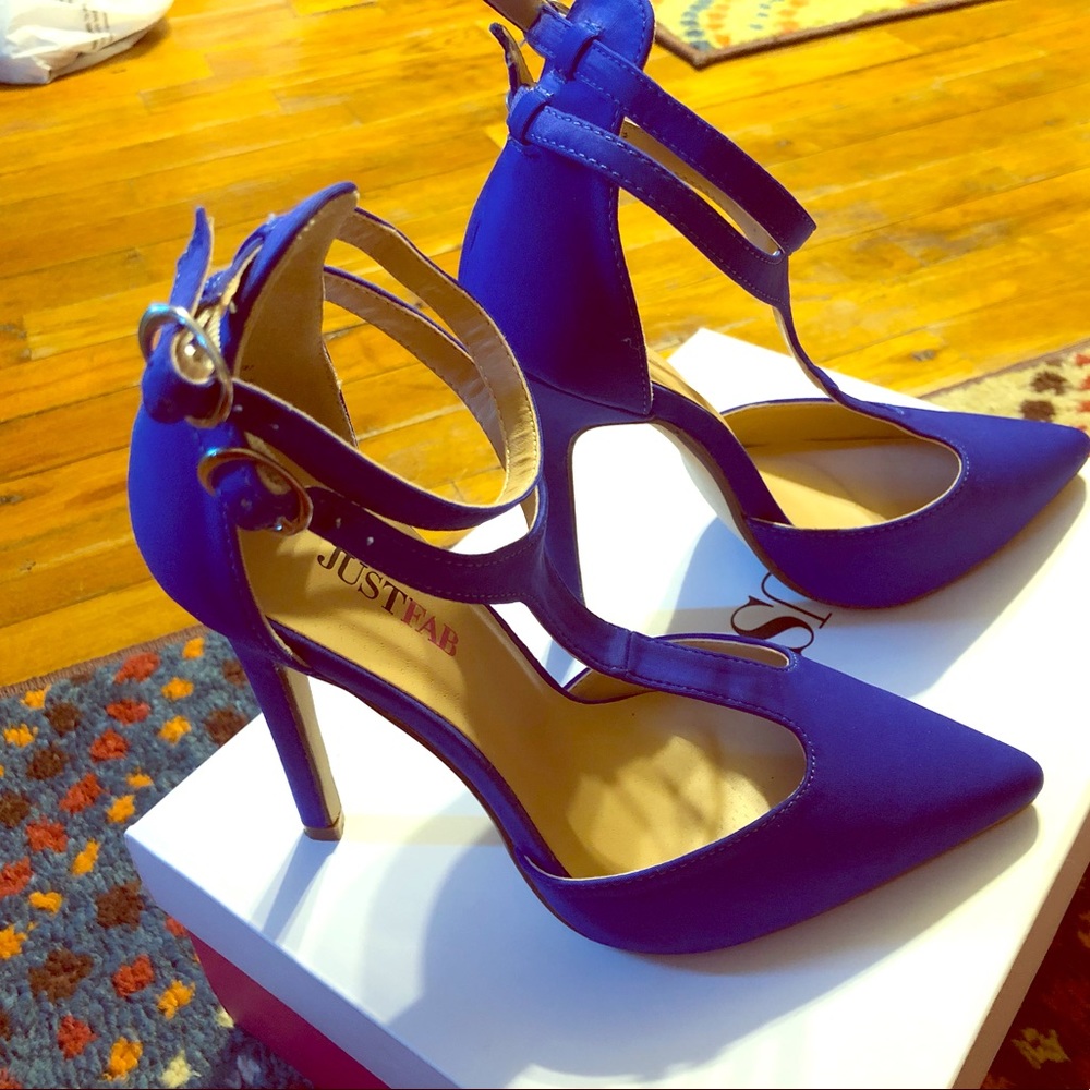 Cobalt royal blue heels from just fab size 6.5